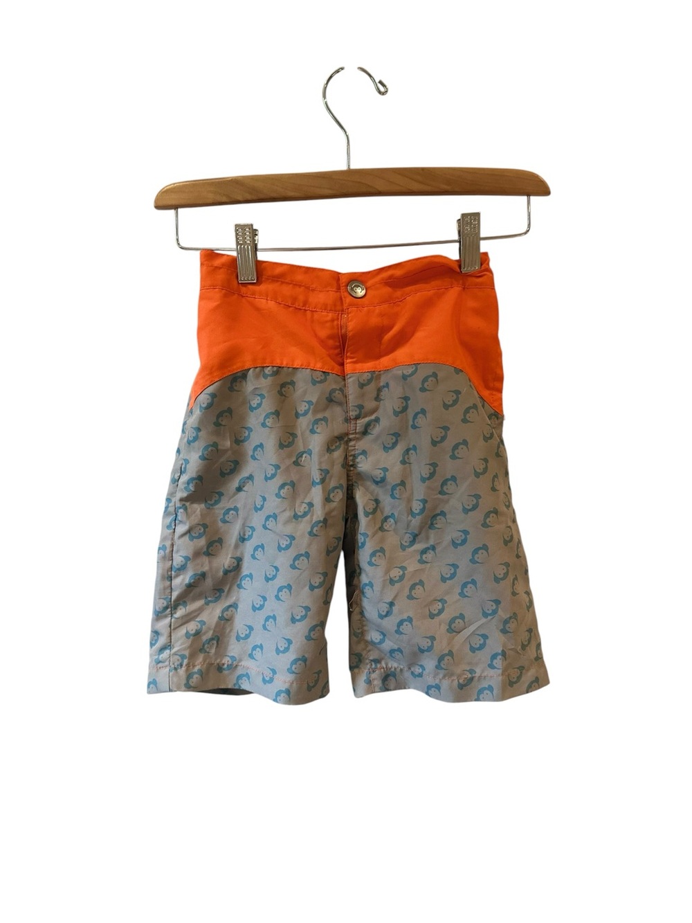Appaman‎ Monkey Print Swim Trunks Orange Gray Size 6
